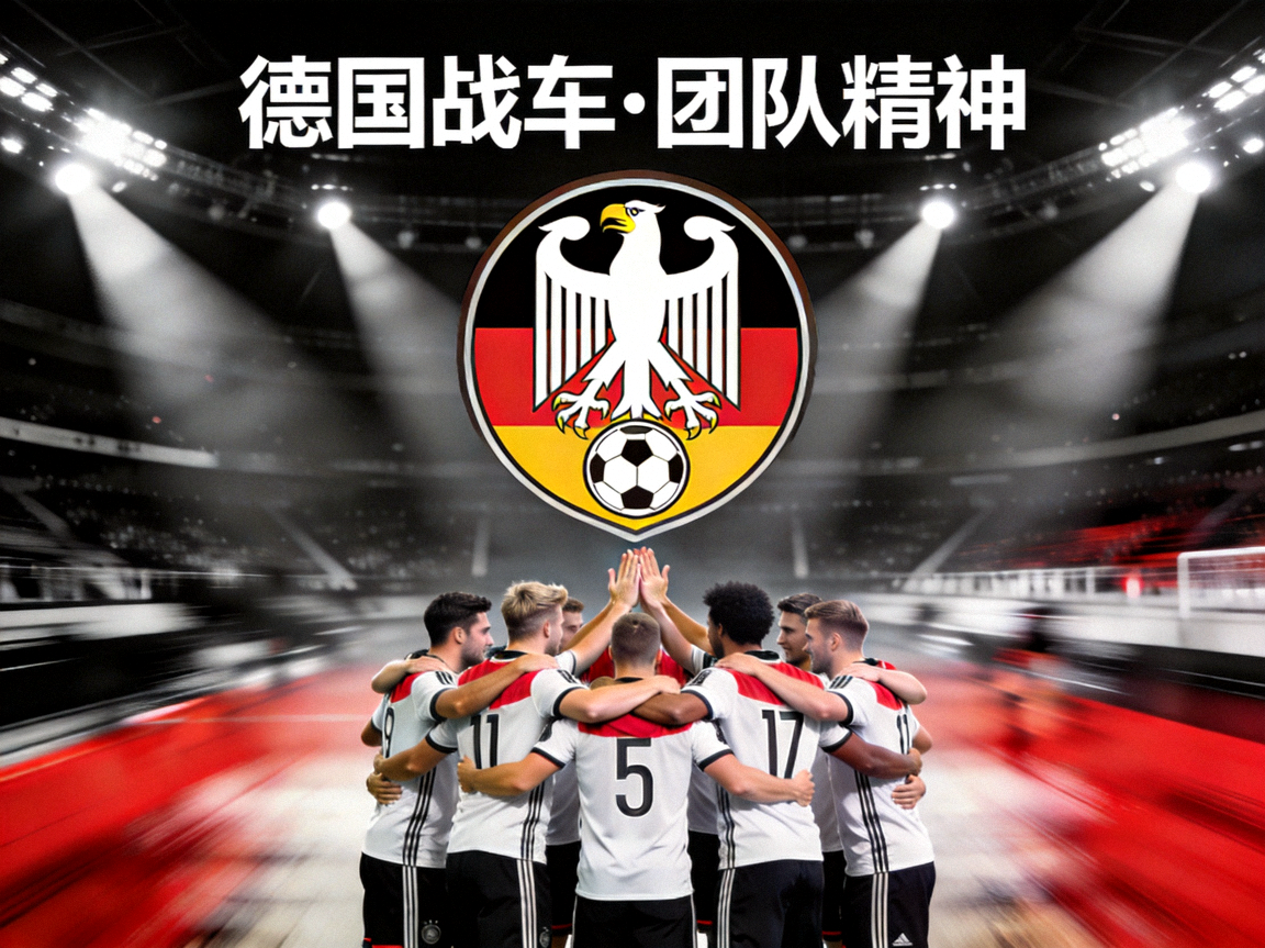 德国国家队战车标志与球员团队精神展现